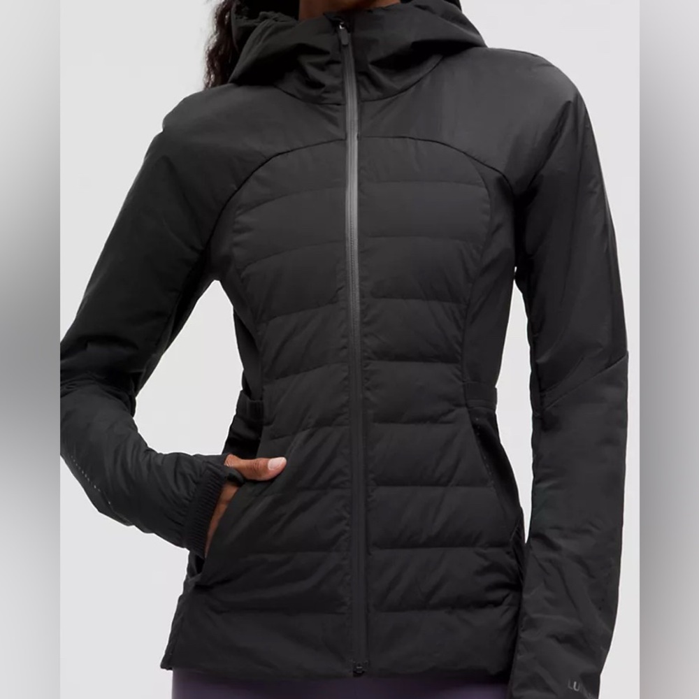 Lululemon Athletica Down for It All Black Jacket Down Fill Size 4